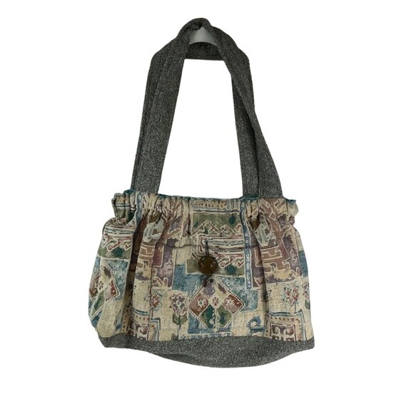 Gerri's Bags Handmade Boho Tapestry Shoulder Bag With Neutral Tones & Spacious D - Picture 1 of 4